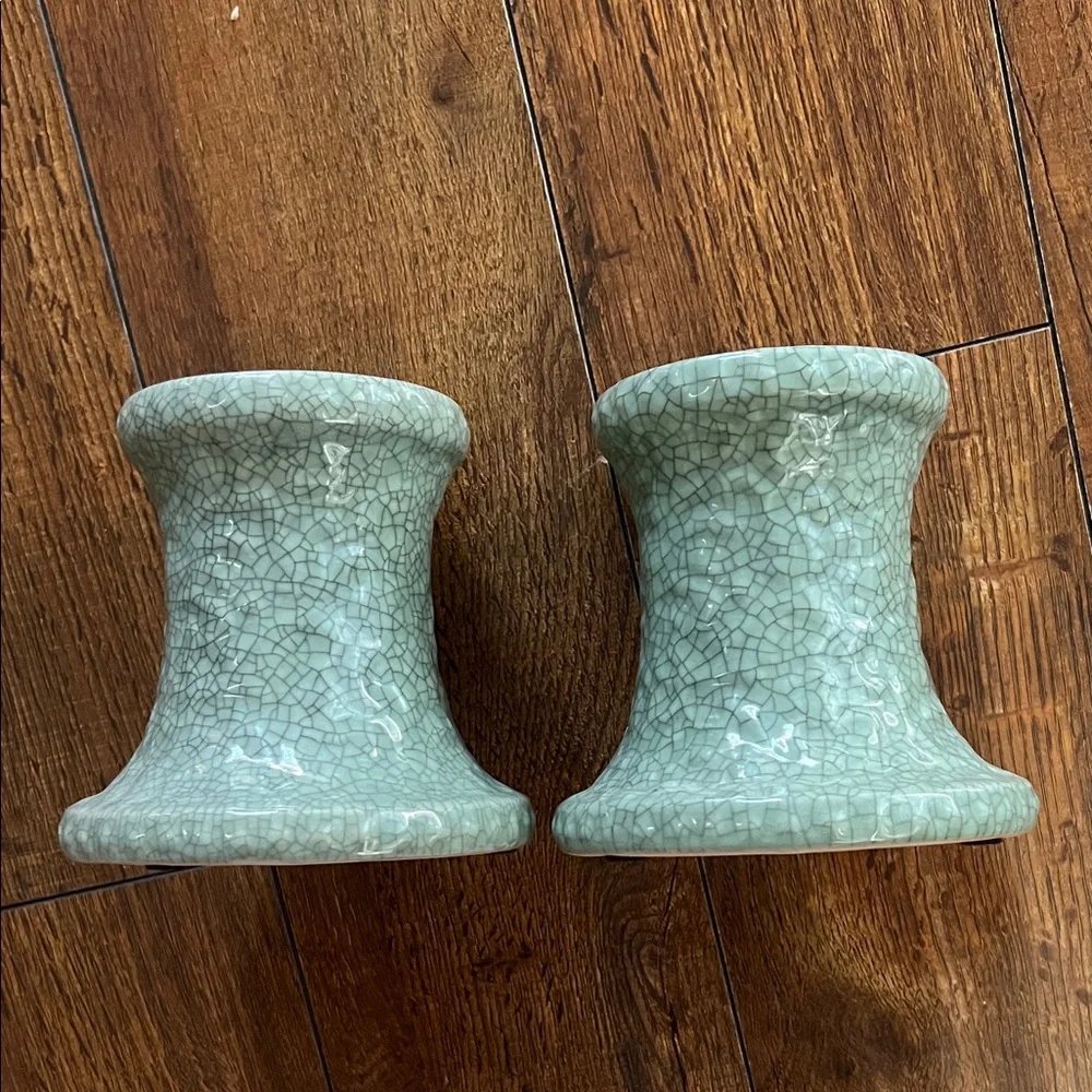 2 Ceramic Candle Holders